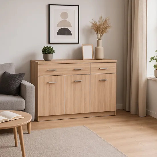 komoda 120 cm dąb sonoma Riza 9X