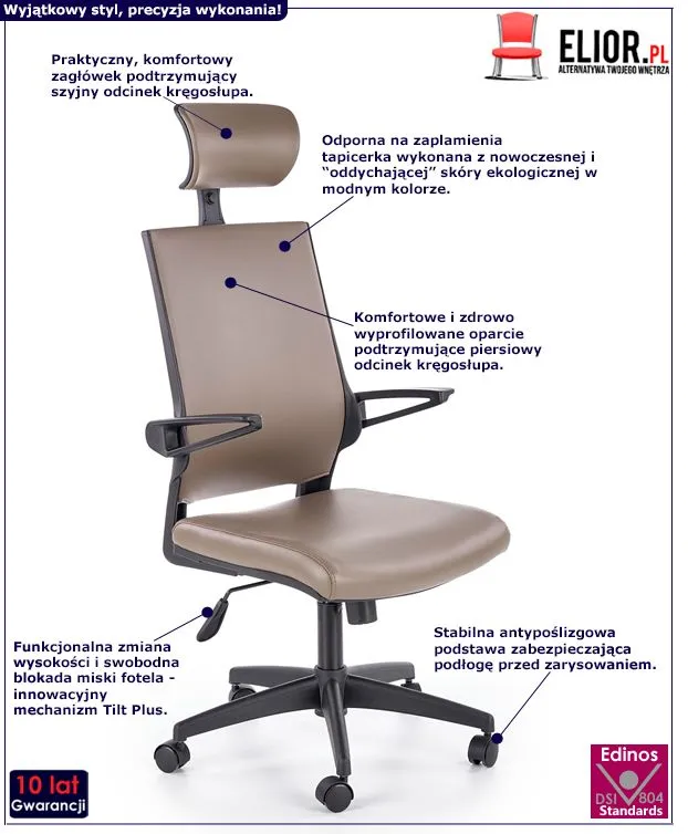 Komfortowy fotel Mercati - szary
