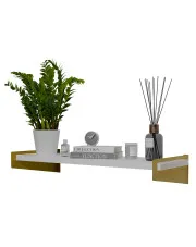 Wisząca półka w stylu glamour złoty + biały - Mizu 5X w sklepie aosom.live