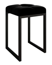 Czarny kwadratowy taboret w stylu loft - Lota w sklepie aosom.live
