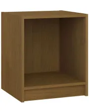 Minimalistyczna drewniana szafka nocna miodowy brąz - Lavel w sklepie aosom.live