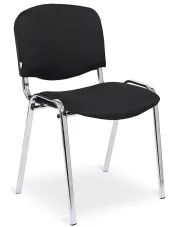 Czarne chromowane stylowe krzesło do salonu konferencyjne - Ilosso 4X w sklepie aosom.live