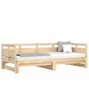 Łóżko rozsuwane z naturalnej sosny 2x(80x200) cm - Givefi 3X w sklepie aosom.live