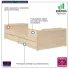 Łóżko z szufladami i stelażem Kamos naturalne