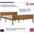 Drewniane łóżko w kolorze miodowy brąz 120x200 Siran 4X
