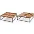 Szczegółowe zdjęcie nr 4 produktu Kwadratowy loftowy stolik kawowy orzech - Selax