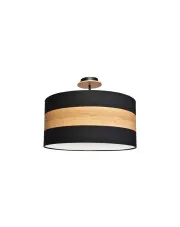 Czarno-drewniana lampa sufitowa - K365-Sixo w sklepie aosom.live