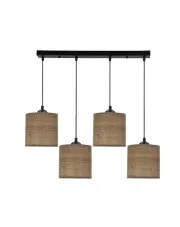 Orzechowa lampa wisząca z czterema kloszami - V177-Sofora w sklepie aosom.live