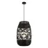 Lampa wisząca z dużym czarnym kloszem -K398-Ratto