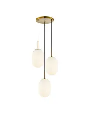 Złota lampa wisząca z okrągłą podstawą - K399-Tiriza w sklepie aosom.live