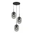 Okrągła czarna lampa wisząca - K399-Olion