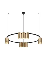 Loftowa lampa wisząca czarno-złota - K406-Abea w sklepie aosom.live