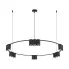 Okrągła czarna lampa wisząca reflektorowa - K407-Abea