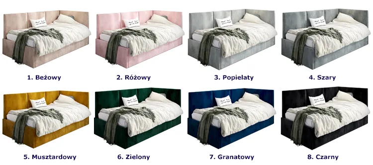 kolory tapczanu Huzox