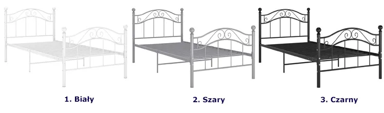 Kolory metalowego łóżka Iroz