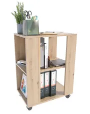 Mobilna szafka pod drukarkę dąb artisan - Mosum w sklepie aosom.live