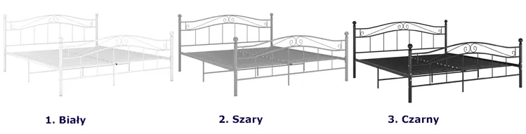 Kolory metalowego łóżka Iroz