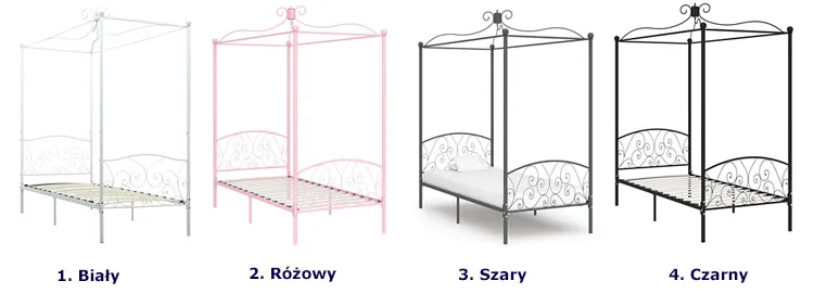Kolory metalowego łóżka Ifrexi