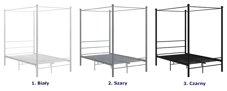 Kolory metalowego łóżka Aveiro