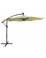 Beżowy parasol ogrodowy ze zmianą kąta nachylenia - Sorena w sklepie aosom.live