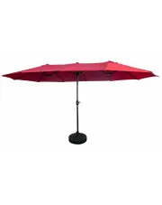 Czerwony potrójny parasol ogrodowy - Berlog w sklepie aosom.live