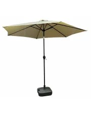 Beżowy parasol ogrodowy z regulacją kąta nachylenia - Ancor w sklepie aosom.live