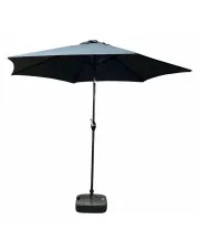 Ciemnoszary klasyczny parasol do ogrodu - Ancor w sklepie aosom.live