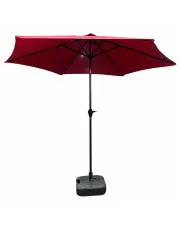 Czerwony okrągły parasol ogrodowy - Ancor w sklepie aosom.live