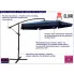 Granatowy parasol 300 cm Tulior
