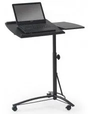 Czarne mobilne biurko pod laptopa - Divento w sklepie aosom.live