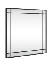 Kwadratowe lustro z czarną ramą w stylu loft - Arhi 6X w sklepie aosom.live