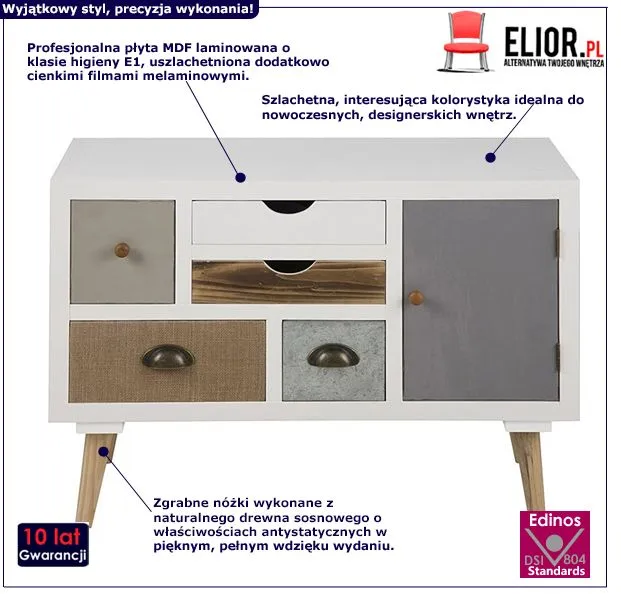 Designerska komoda Duro - modna