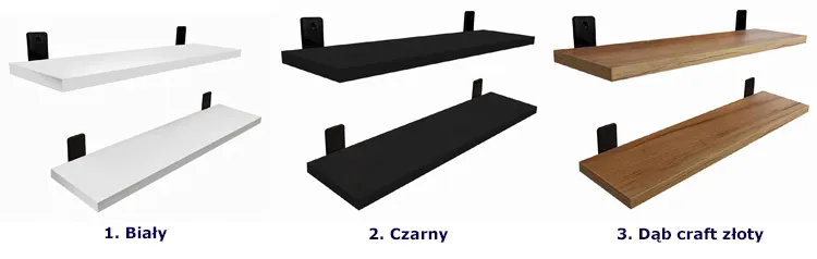 Kolory półek ściennych Castello 3X