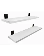 Białe klasyczne półki ścienne 2 sztuki 80 cm - Castello 4X w sklepie aosom.live