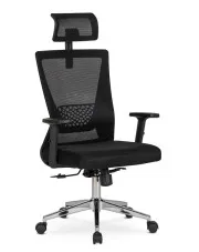 Czarny ergonomiczny regulowany fotel obrotowy - Raho w sklepie aosom.live