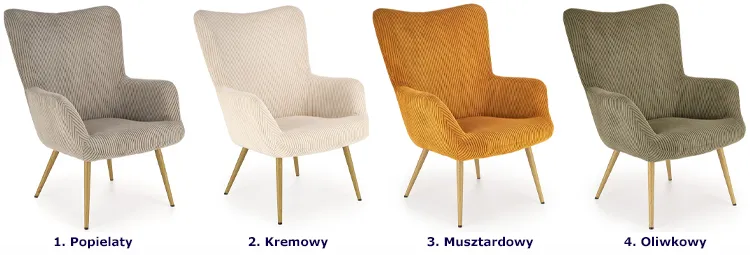 Dostępne kolory fotela Koneris