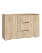 Komoda z szufladami i półkami dąb sonoma 120 cm - Elsinor 4X w sklepie aosom.live