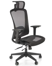 Czarny ergonomiczny obrotowy wentylowany fotel zgodny z rozporządzeniem MR i PS z 2023r biurowy - Mizo w sklepie aosom.live