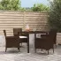 Brązowy zestaw mebli ogrodowych Irime