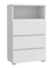 Biały minimalistyczny regał na nóżkach - Elsinor 7X w sklepie aosom.live