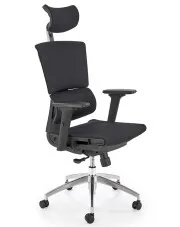 Czarny ergonomiczny obrotowy fotel do komputera z mechanizmem synchronicznym - Oxon w sklepie aosom.live