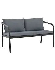 Dwuosobowa sofa ogrodowa z poduszkami - Egon w sklepie aosom.live