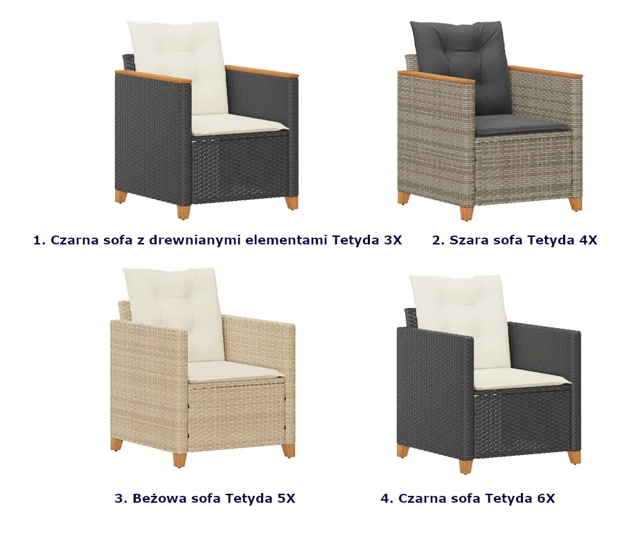 Produkt Fotel ogrodowy z poduszkami - Molag 6X