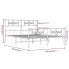 wymiary łóżka metalowego Gisel 140 cm
