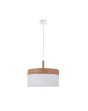 Lampa wisząca biały + drewniany - K453-Haromi w sklepie aosom.live