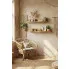 Fotografia Zestaw drewnianych półek ściennych Mreya - brązowy z kategorii Półki ścienne