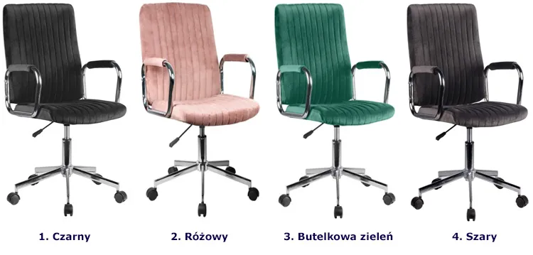 Warianty kolorystyczne krzesła obrotowego Janello