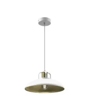 Biała lampa wisząca metalowy klosz - K483-Ramona w sklepie aosom.live