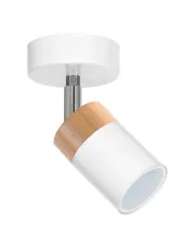 Biała lampa sufitowa z drewnem - K470-Fiorenzo w sklepie aosom.live