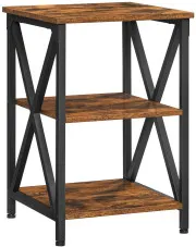 Stolik nocny w stylu loft rustykalny brąz - Raksa w sklepie aosom.live